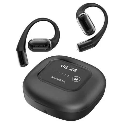 Bluetooth fejhallgató 4smarts SkyBuds OWS AI kijelzővel fekete