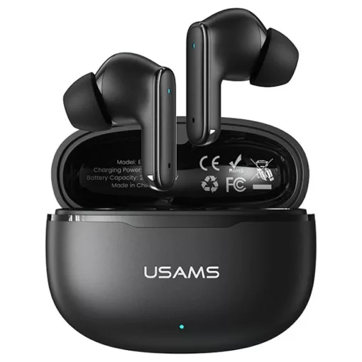 USAMS E05 TWS fülhallgatók Bluetooth 6.0 vezeték nélküli fekete