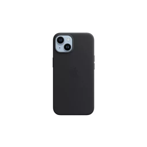 Apple MPP93ZM/A iPhone 14 Plus / 15 Plus 6.7" készülékhez bőr tok MagSafe éjfél