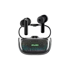   AWEI Bluetooth 5.3 T52 Pro2TWS fejhallgatók + dokkoló állomás fekete