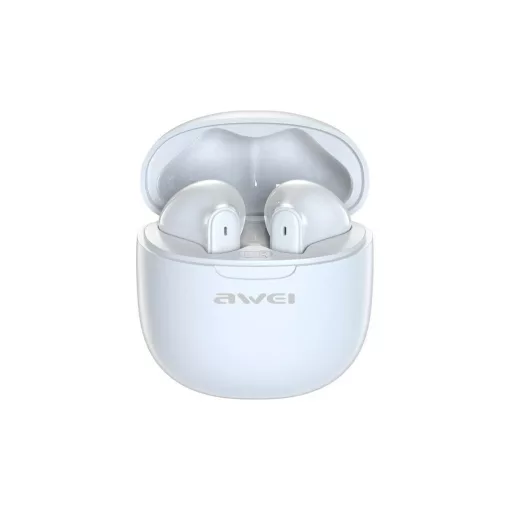 AWEI Bluetooth 5.3 T68 ENCTWS fejhallgató + dokkoló állomás fehér