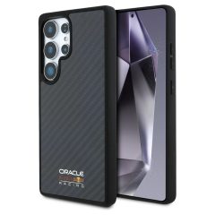   Red Bull Real Carbon Fiber Shiny Logo MagSafe Tok Samsung Galaxy S25 Ultra készülékhez fekete