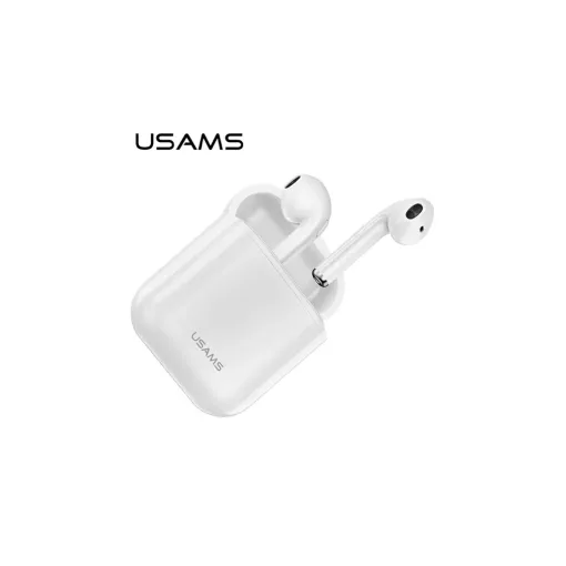 USAMS Bluetooth 5.0 TWS fülhallgatók LU Series vezeték nélküli fehér BHULU01 (US-LU001)