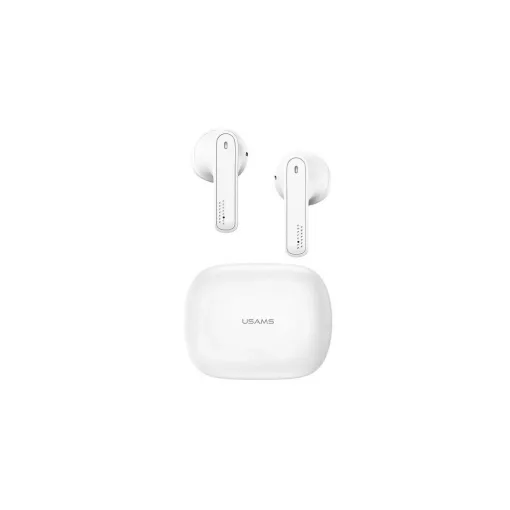 USAMS Bluetooth 5.0 TWS SM Series vezeték nélküli fülhallgatók fehér BHUSM01 (US-SM001)