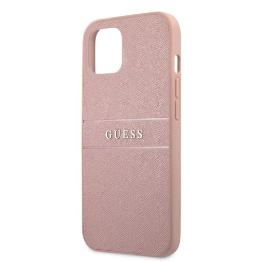 Guess PU Leather Saffiano Apple iPhone 13 Pro (6.1) hátlapvédő tok pink (GUHCP13LPSASBPI)