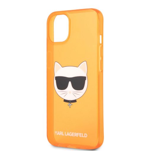 Karl Lagerfeld TPU Choupette Apple iPhone 13 Mini (5.4) hátlapvédő tok Fluo Orange (KLHCP13SCHTRO