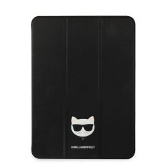   Karl Lagerfeld Apple iPad Pro 12.9 (2021) Choupette Head Saffiano oldalra nyíló könyv tok fekete 