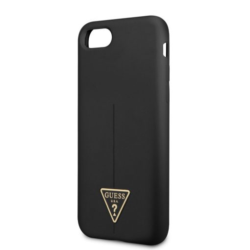 Guess Silicone Line Triangle Apple iPhone 7 / 8 / SE2 / SE3 (4.7) hátlapvédő tok fekete (GUHCI8SL