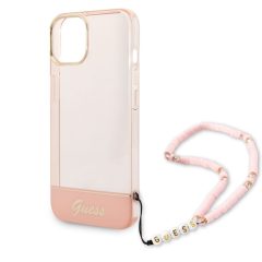   Guess Apple iPhone 14 Plus (6.7) PC/TPU Camera Outline Translucent hátlapvédő tok pink (GUHCP14MH