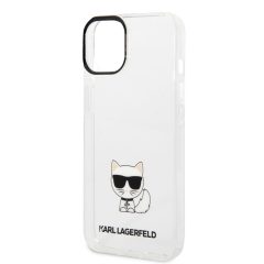   Karl Lagerfeld Choupette Logo Apple iPhone 14 Plus (6.7) hátlapvédő tok átlátszó (KLHCP14MCTTR
