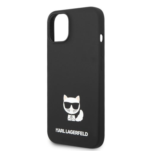 Karl Lagerfeld Liquid Silicone Choupette Apple iPhone 14 Plus (6.7) hátlapvédő tok fekete (KLHCP1