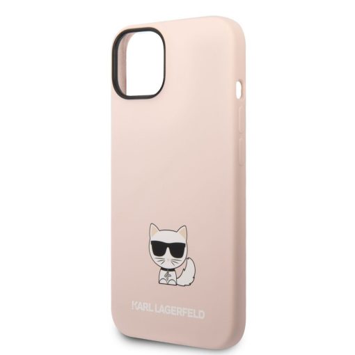 Karl Lagerfeld Liquid Silicone Choupette Apple iPhone 14 Plus (6.7) hátlapvédő tok pink (KLHCP14M