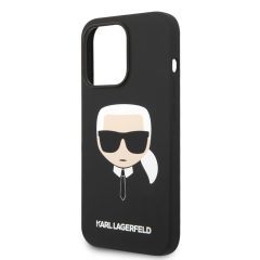   Karl Lagerfeld MagSafe Liquid Silicone Karl Head Apple iPhone 14 Pro (6.1) hátlapvédő tok fekete 
