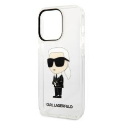   Karl Lagerfeld IML Ikonik NFT Apple iPhone 14 Pro (6.1) hátlapvédő tok átlátszó (KLHCP14LHNIKT