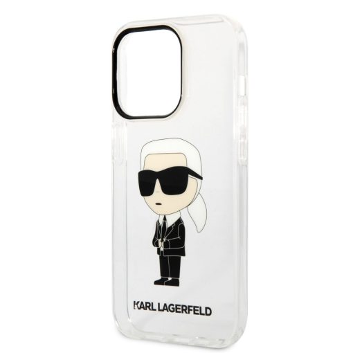 Karl Lagerfeld IML Ikonik NFT Apple iPhone 14 Pro (6.1) hátlapvédő tok átlátszó (KLHCP14LHNIKT