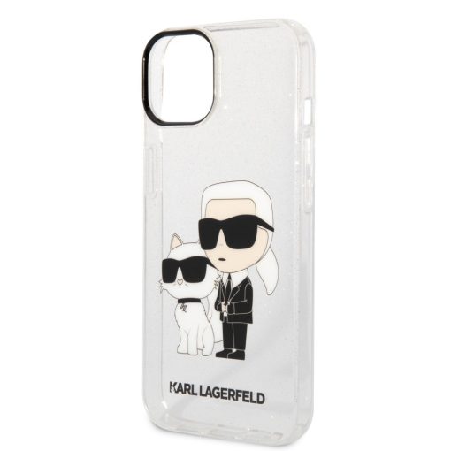 Karl Lagerfeld IML Glitter Karl and Choupette NFT Apple iPhone 14 Plus (6.7) hátlapvédő tok átl?