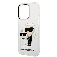   Karl Lagerfeld IML Glitter Karl and Choupette NFT Apple iPhone 14 Pro Max (6.7) hátlapvédő tok á