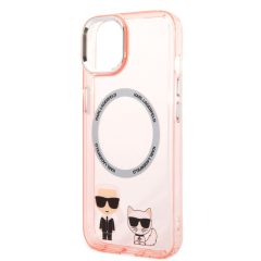   Karl Lagerfeld MagSafe Karl and Choupette Apple iPhone 14 Plus (6.7) hátlapvédő tok pink (KLHMP14