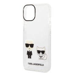   Karl Lagerfeld PC/TPU Ikonik Karl and Choupette Apple iPhone 14 Plus (6.7) hátlapvédő tok átlát