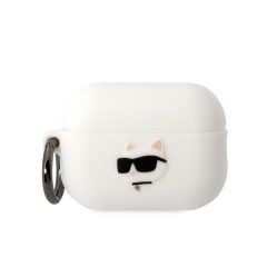   Karl Lagerfeld 3D Logo NFT Choupette Head Apple Airpods Pro 2 szilikon tok fehér (KLAP2RUNCHH)