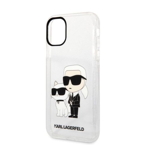 Karl Lagerfeld IML Glitter Karl and Choupette NFT Apple iPhone 11 (6.1) 2019 hátlapvédő tok átl?