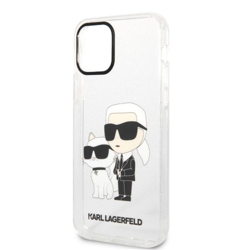 Karl Lagerfeld IML Glitter Karl and Choupette NFT Apple iPhone 12 / 12 Pro 2020 (6.1) hátlapvédő 