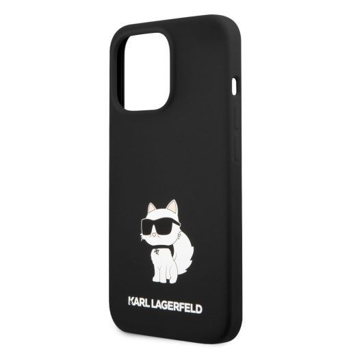 Karl Lagerfeld Liquid Silicone Choupette NFT Apple iPhone 13 Pro (6.1) hátlapvédő tok fekete (KLH