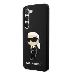   Karl Lagerfeld Liquid Silicone Ikonik NFT Samsung Galaxy S23 (2023) hátlapvédő tok fekete (KLHCS2