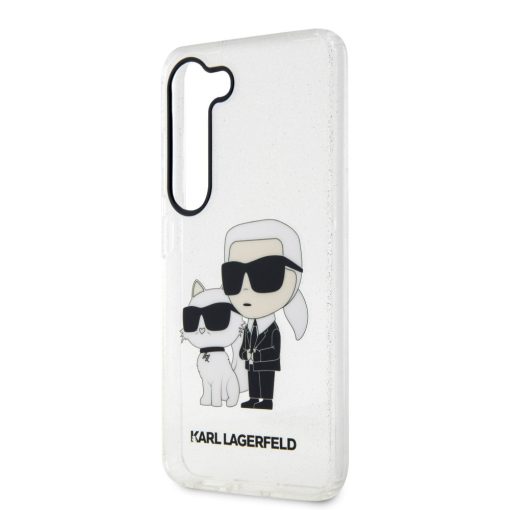 Karl Lagerfeld IML Glitter Karl and Choupette Samsung S916 Galaxy S23 Plus (2023) hátlapvédő tok 