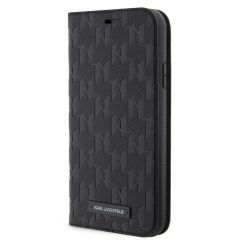   Karl Lagerfeld PU Saffiano Monogram Apple iPhone 11 (6.1) könyvtok fekete (KLBKN61SAKLHPK)