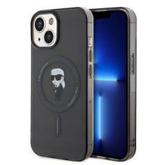   Karl Lagerfeld IML Choupette MagSafe Apple iPhone 15 Pro Max (6.7) hátlapvédő tok fekete (KLHMP15