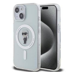   Karl Lagerfeld IML Ikonik MagSafe Apple iPhone 15 Pro (6.1) hátlapvédő tok átlátszó (KLHMP15LH