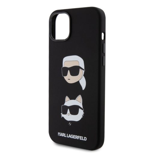 Karl Lagerfeld Liquid Silicone Karl and Choupette Heads Apple iPhone 15 Plus (6.7) hátlapvédő tok