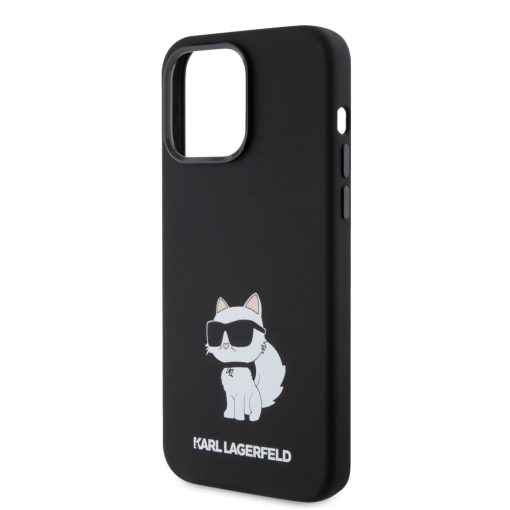 Karl Lagerfeld Liquid Silicone Choupette NFT Apple iPhone 15 Pro (6.1) hátlapvédő tok fekete (KLH