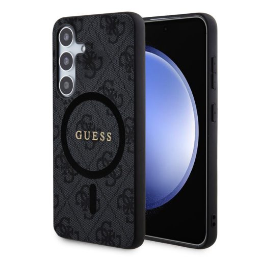 Guess PU Leather MagSafe Samsung S926 Galaxy S24 Plus (2024) hátlapvédő tok fekete (GUHMS24MG4GFR