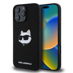   Karl Lagerfeld Liquid Silicone Choupette Head MagSafe Apple iPhone 16 Pro (6.3) hátlapvédő tok fe