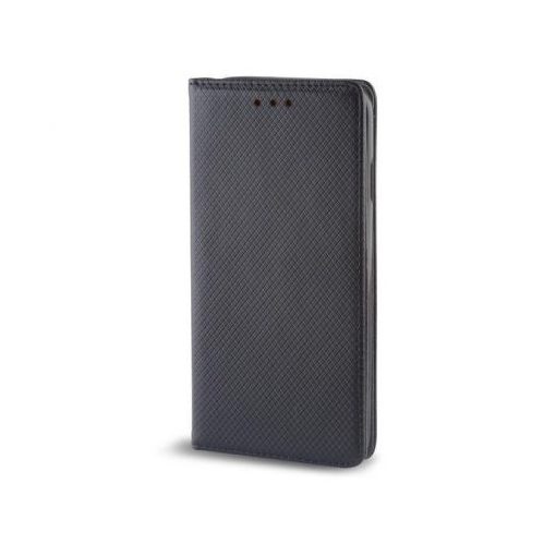 Smart magnet Nokia 5.1 Plus (2018) oldalra nyíló mágneses könyv tok szilikon belsővel fekete