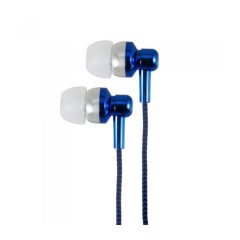   Astrum EB250 univerzális 3,5mm jack kék sztereó headset mikrofonnal, szövetbevonatos kábellel, 