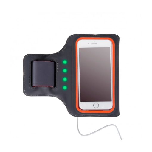 Astrum AB550 narancs vízálló sport telefontartó felkarra, önműködő LED világítással, 5,5&