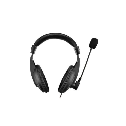 Astrum HS125 Call center vezetékes 3,5mm jack fejhallgató állítható zajszűrős mikrofonnal, fe