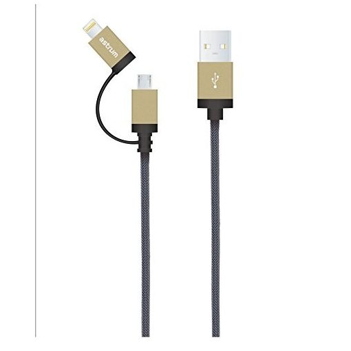 Astrum Apple USB - Lightning (8Pin) iPhone 1,2M fémhálós strapabíró adatkábel micro usb átala