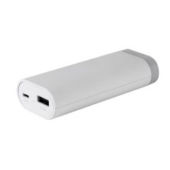   Astrum PB540 fehér Power Bank 5200MAH 1A, beépített nagyteljesítményű zseblámpával 5W