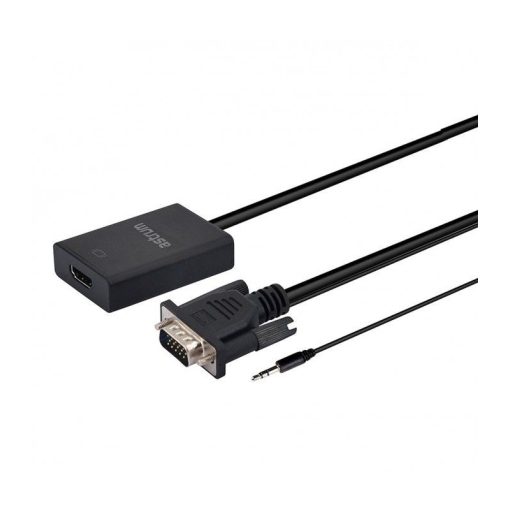 Astrum DA510 VGA + Audio - HDMI adapter fekete (aktív)