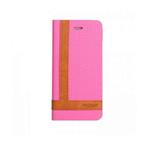 Astrum MC600 TEE PRO mágneszáras Samsung G925F Galaxy S6 EDGE könyvtok pink-barna