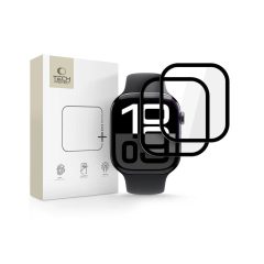   Tech-Protect Hibrid üveg kijelzővédő Glass Flex+ 2-PACK Apple Watch S10 / S11 46mm készülékhez fekete