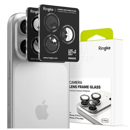Ringke Kamerakeret-védő 2 db – iPhone 17 Pro / 17 Pro Max készülékhez – fekete