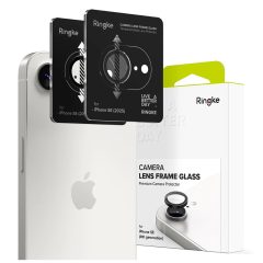   RINGKE kamera keretvédő 2-PACK iPhone 16e/17e készülékhez fekete