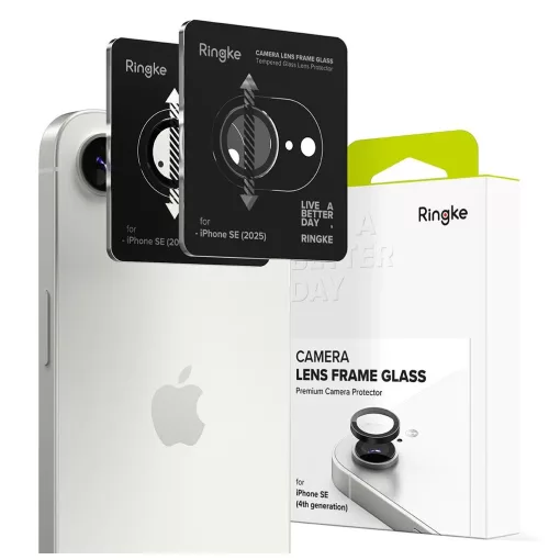 RINGKE kamera keretvédő 2-PACK iPhone 16e/17e készülékhez fekete