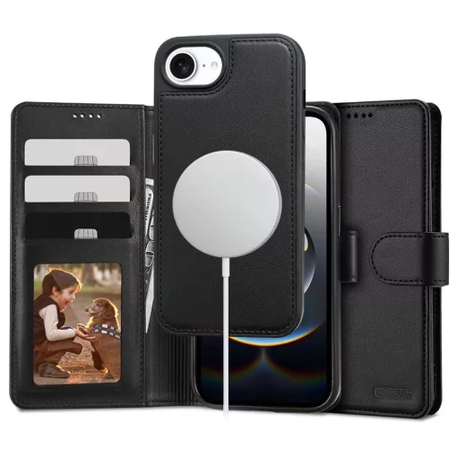 TECH-PROTECT pénztárca MagSafe iPhone 16e/17e készülékhez matt fekete