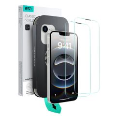   ESR ULTRAFIT Tempered üveg 2-PACK iPhone 13 / 13 Pro / 14 / 16e/17e készülékhez – átlátszó